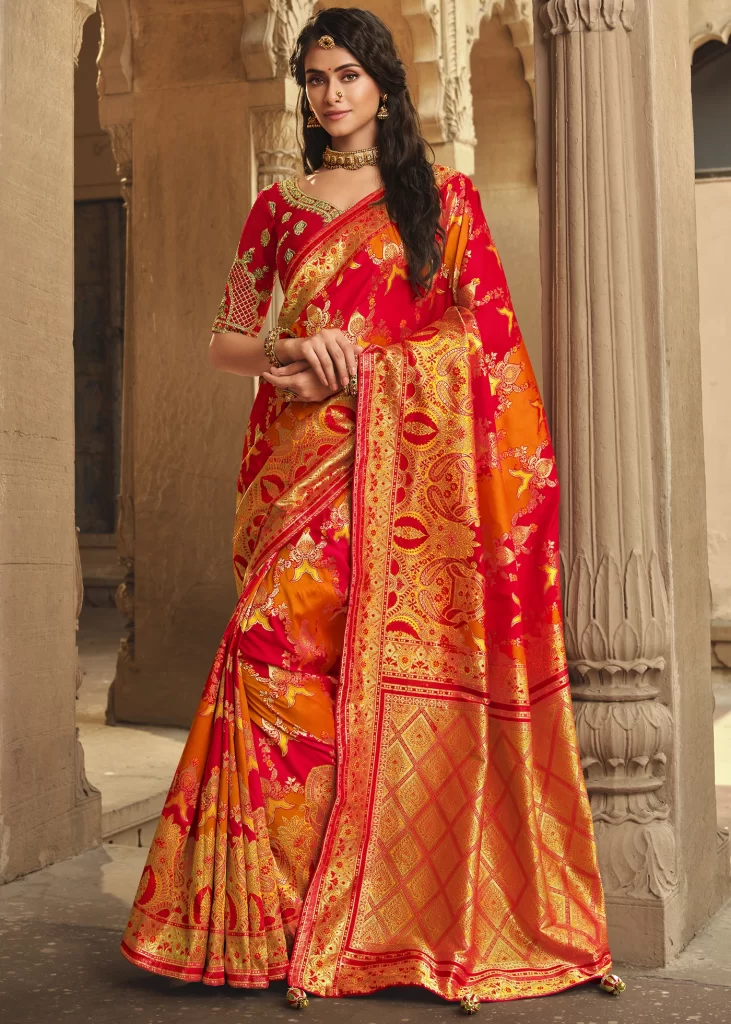 Red Banarasi Saree